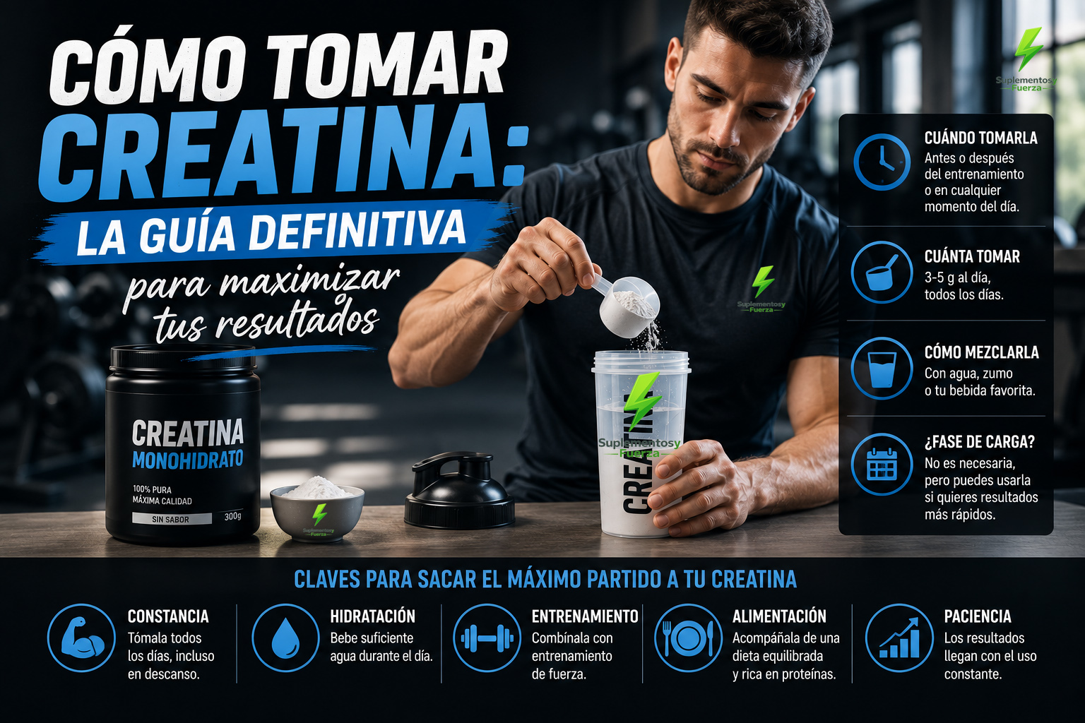 Guía definitiva para tomar creatina