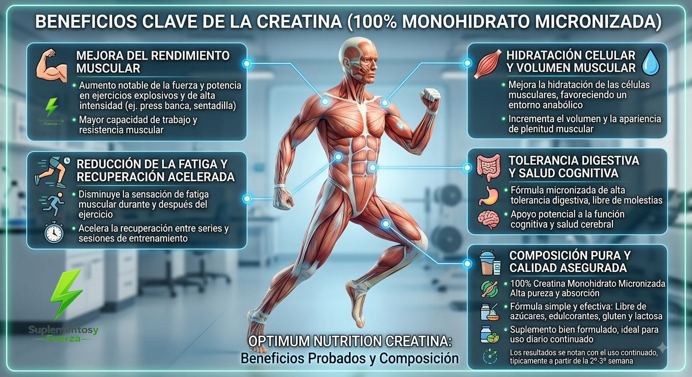 creatina monohidrato Optimun Nutrition
