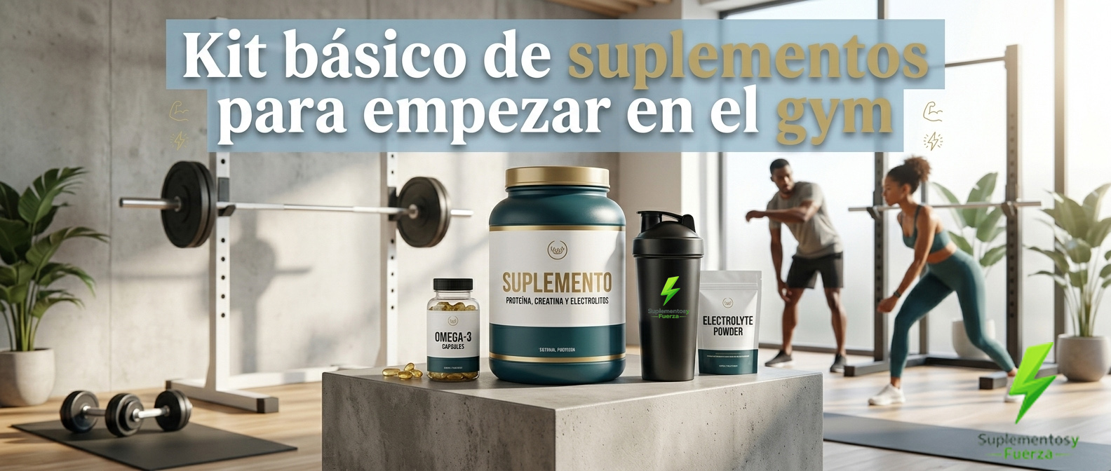 kit básico de suplementos para empezar en el gym