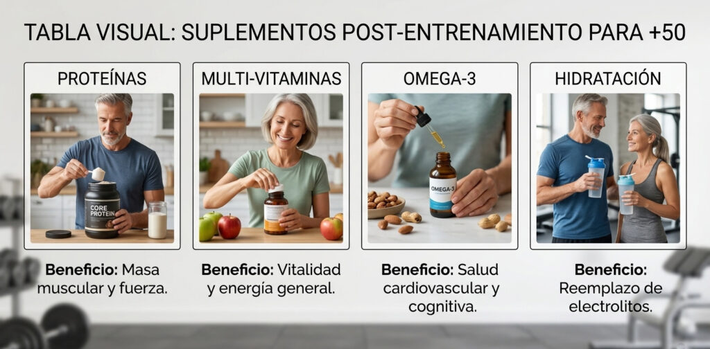 rutina de suplementos para personas de 50 años