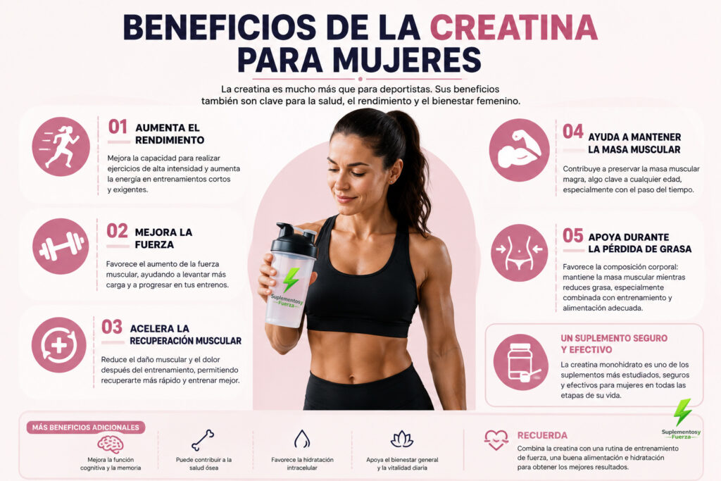 Beneficios de la creatina para mujeres