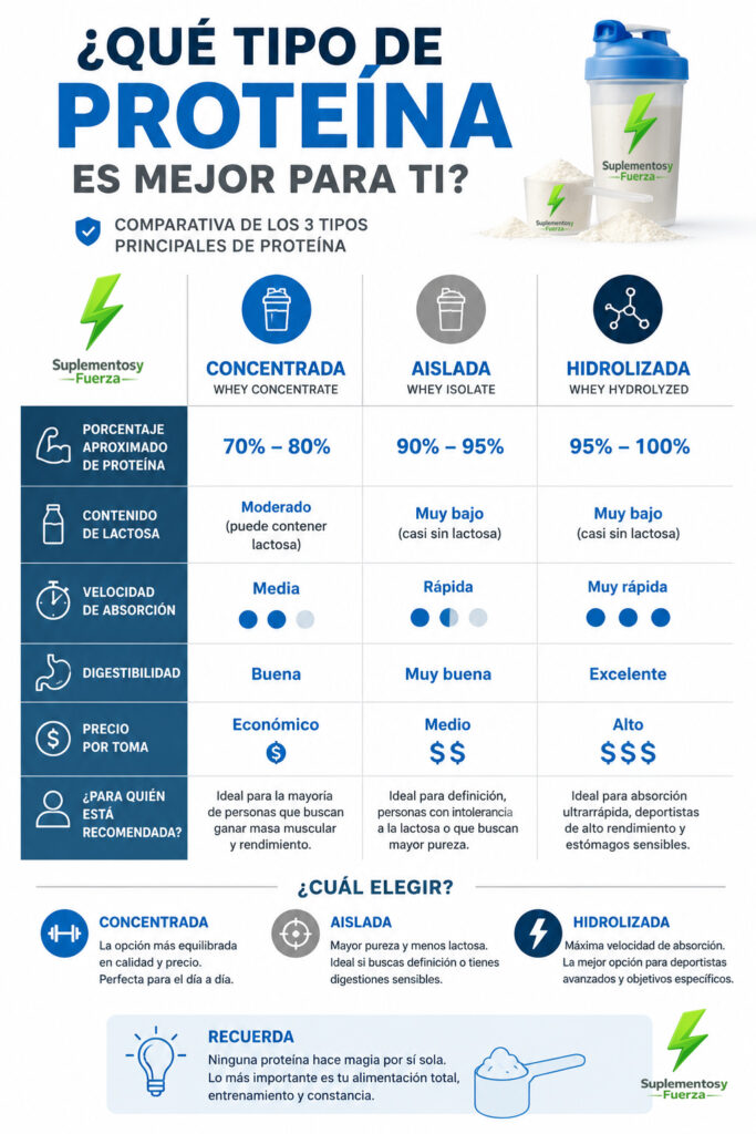 comparativa de tipos de proteína