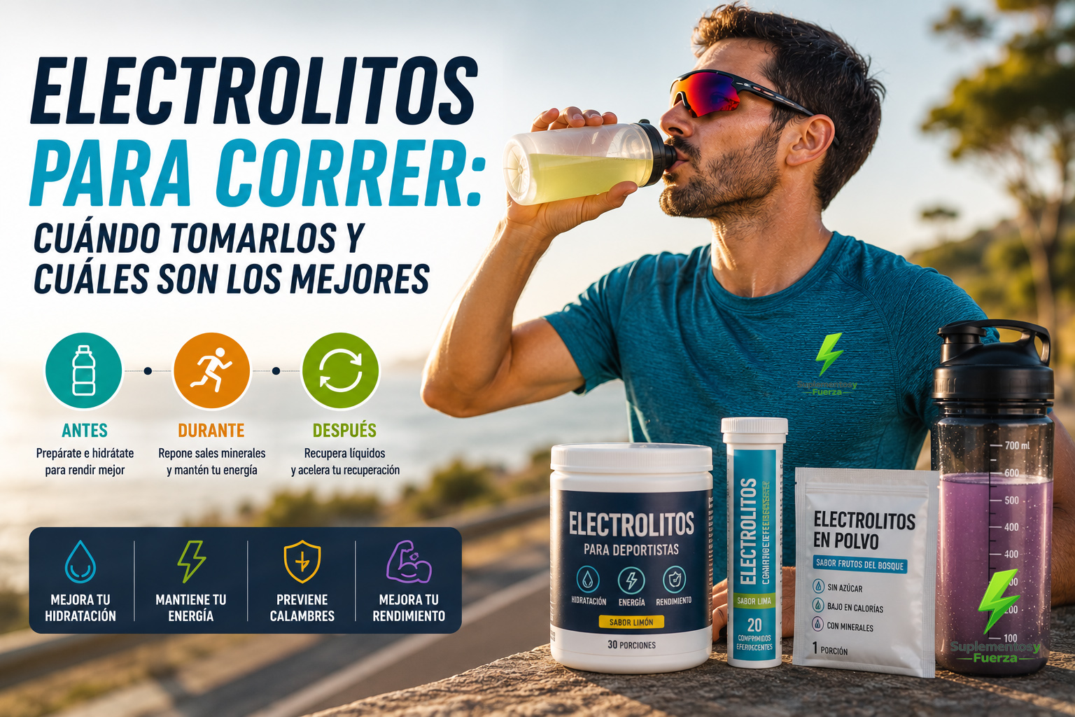 Electrolitos para rendir mejor al correr