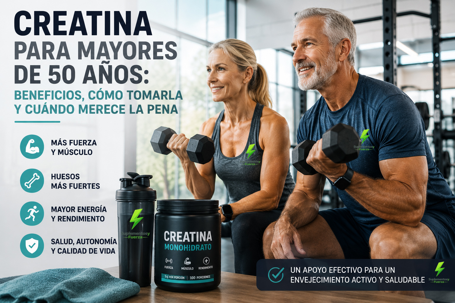 Creatina para mayores de 50 años