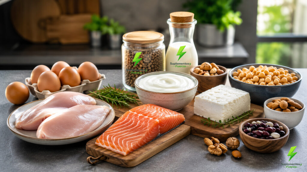 Proteínas frescas en los alimentos