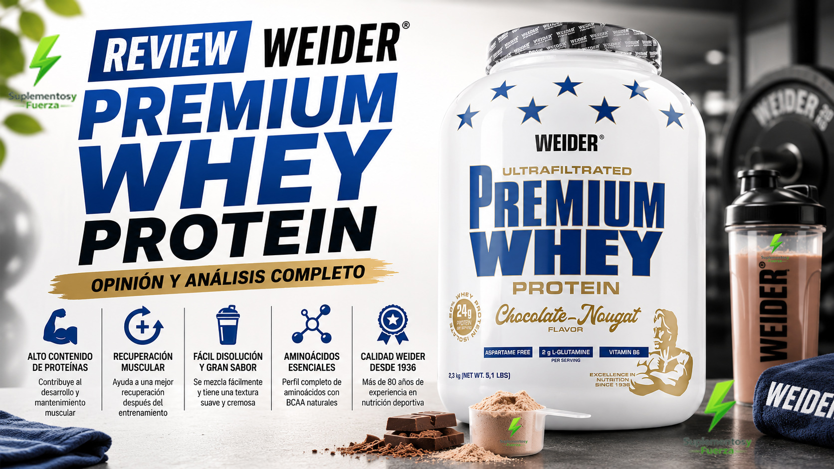 Revisión proteína Weider premium