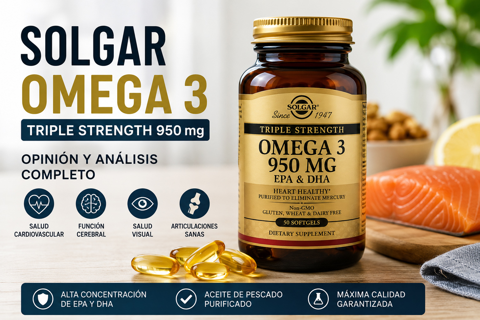 Suplemento Omega 3 de alta calidad