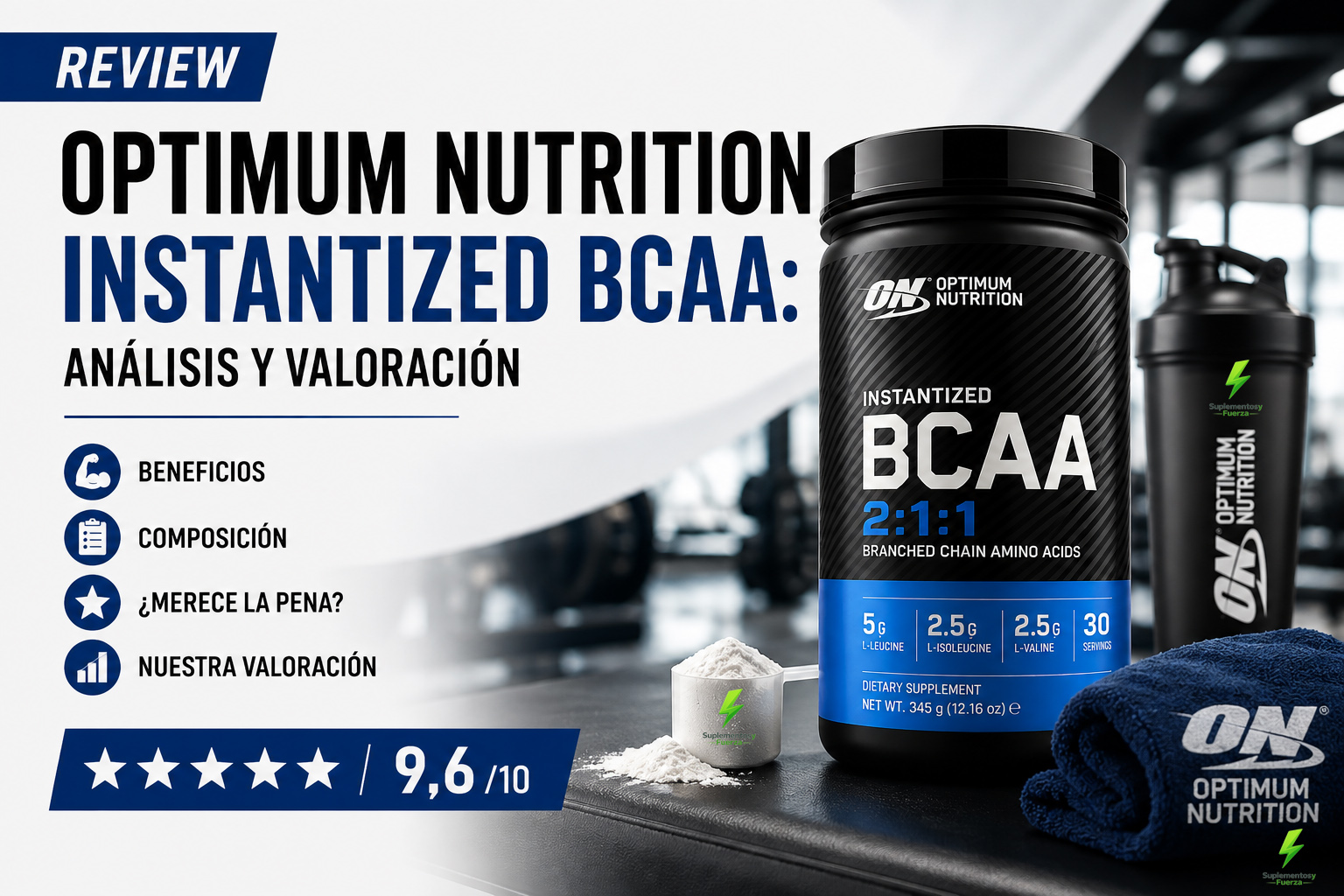 Análisis del BCAA Optimum Nutrition