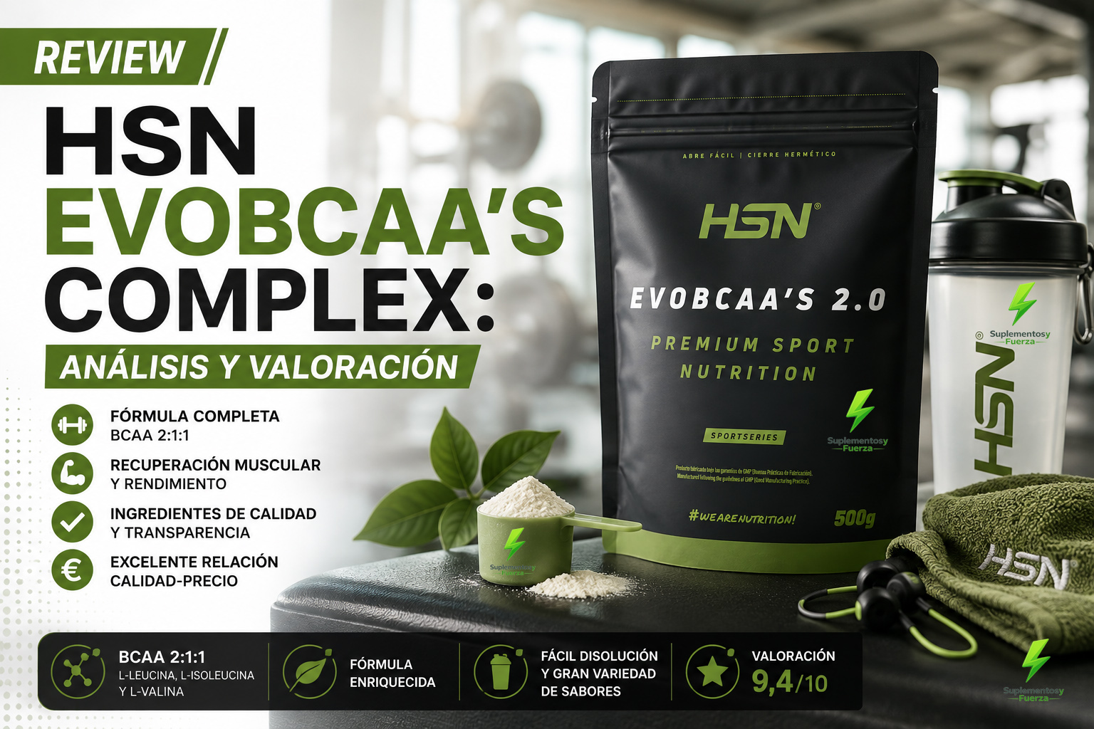 Reseña HSN EvoBCAA’S: análisis y valoración