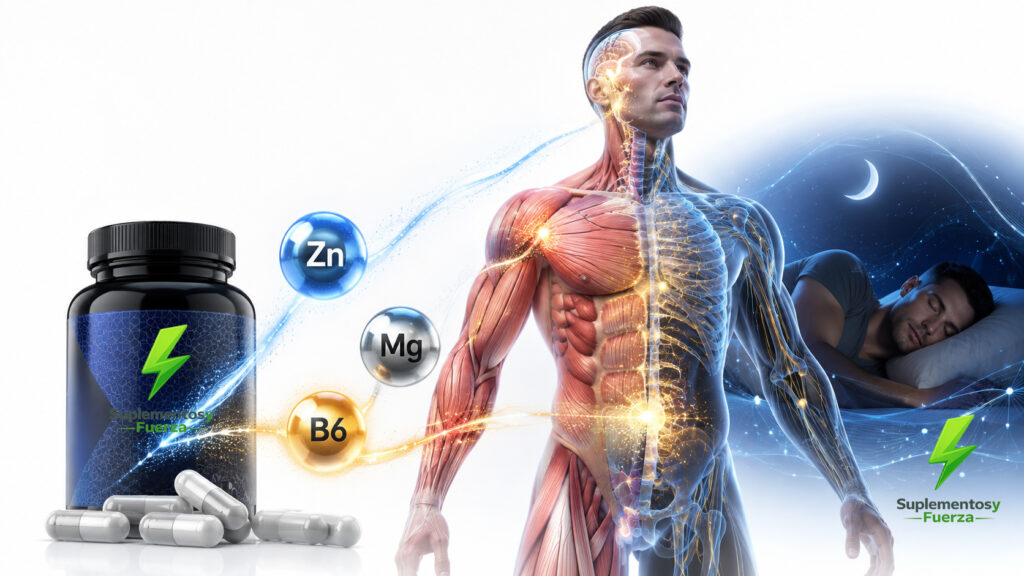 Cómo actúa el ZMA en el organismo desde la absorción hasta la recuperación muscular.